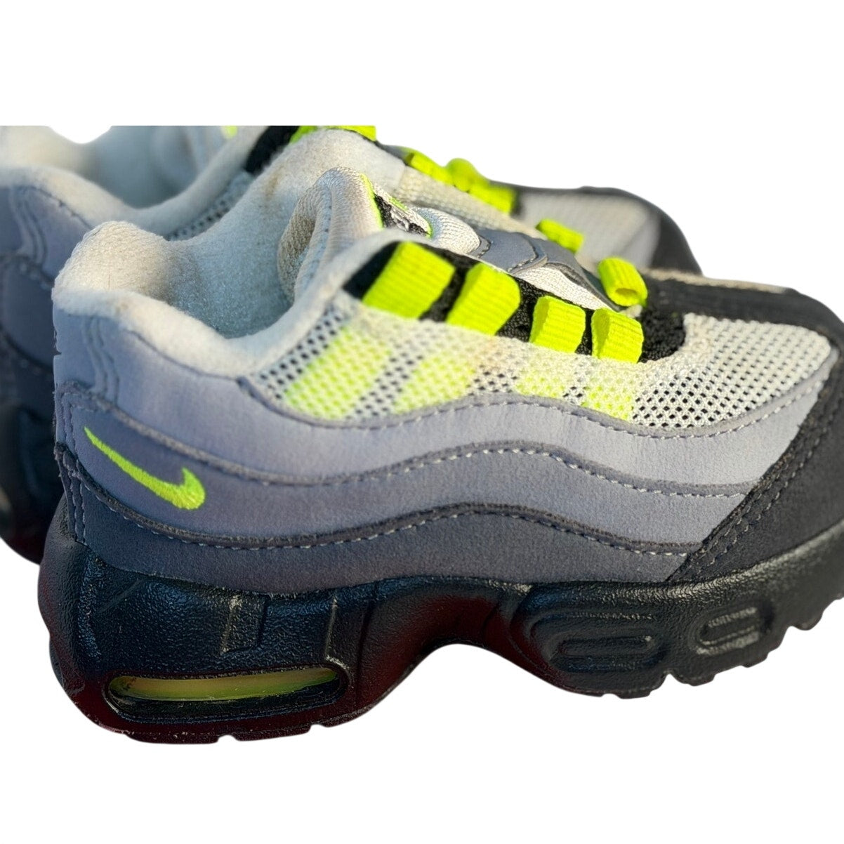 Nike Air Max 95 Toddler Sneakers Gray Volt Black Running Shoes Kids