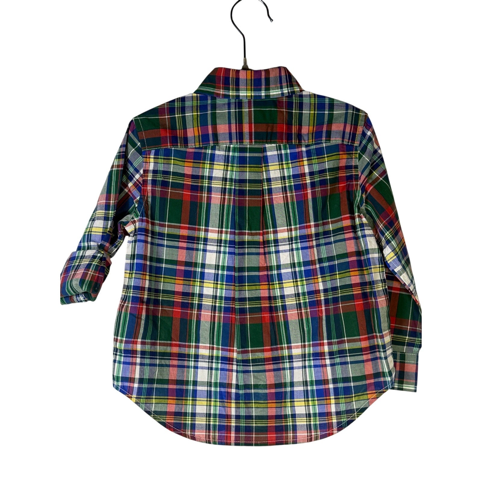 Polo Ralph Lauren Boys Plaid Shirt Khaki Chino Shorts Size 2T Outfit Set