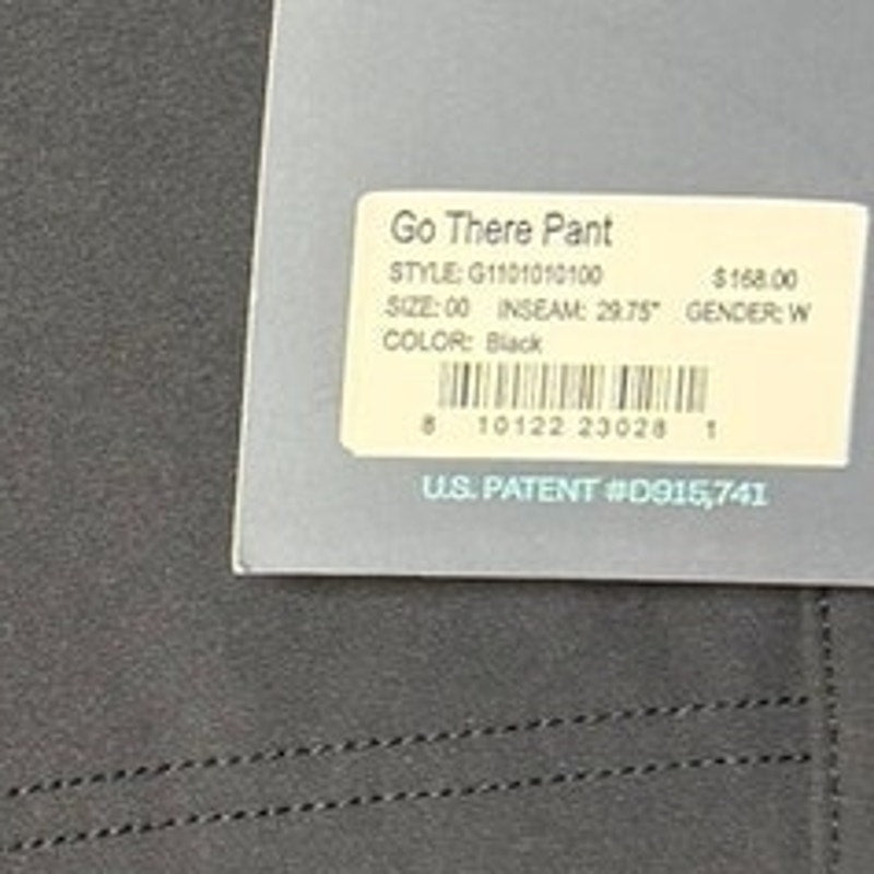 NWT Gnara Go There Pants – Women’s Size 00 – Black – GoFly® Zipper