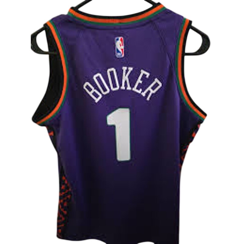 Nike Phoenix Suns Devin Booker #1 The Valley Youth Jersey Purple Size L 14/16