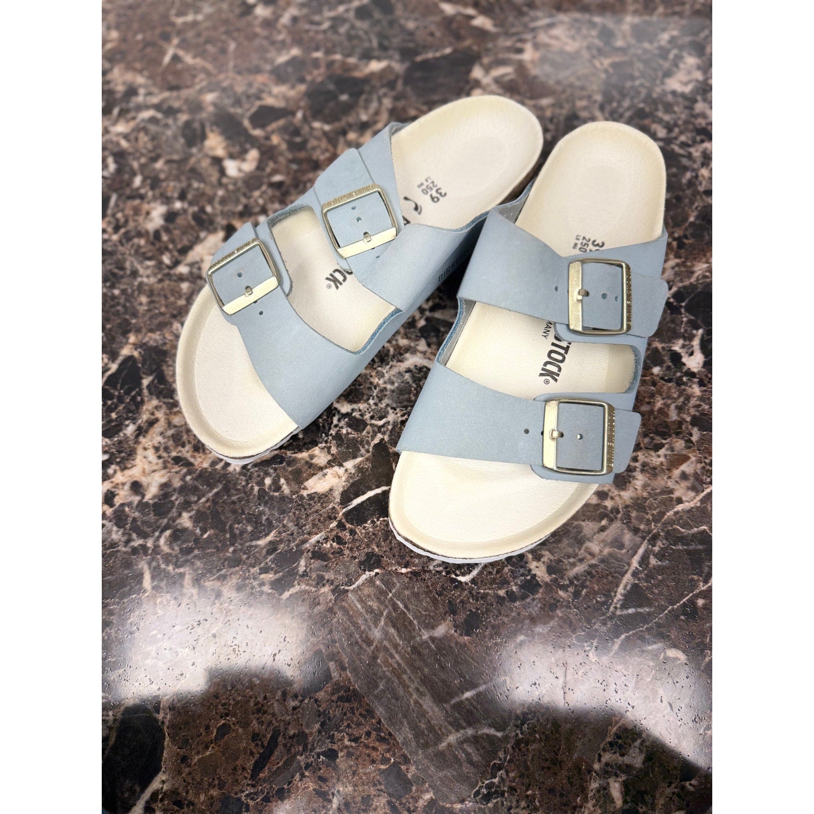 Birkenstock New Women's Arizona Sandal Sky Blue Nubuck | 39 EU