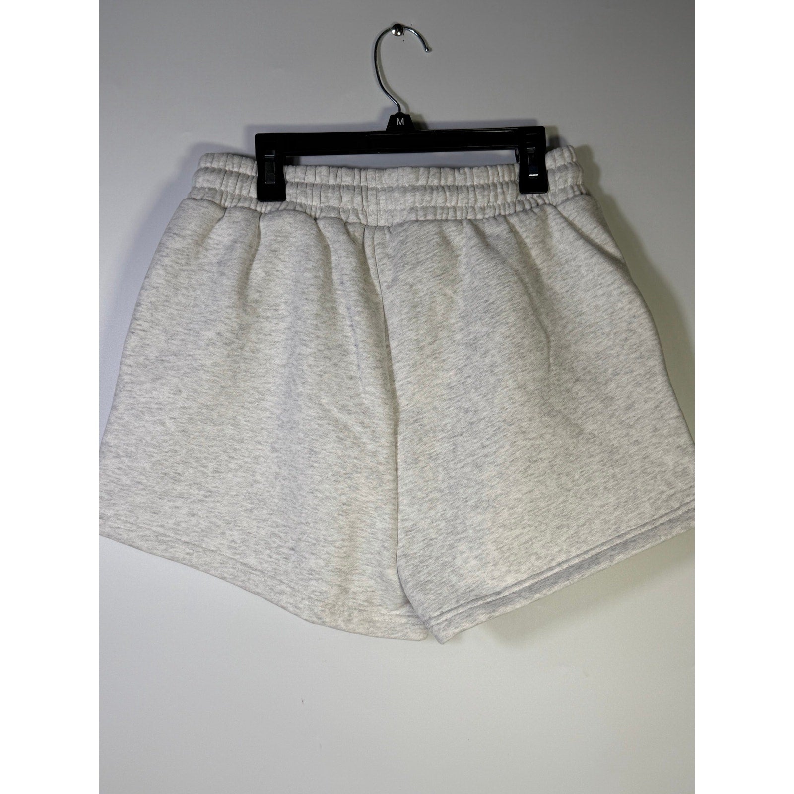 WILO The Label Women’s Fleece Jog Shorts White Marle Size M NWT