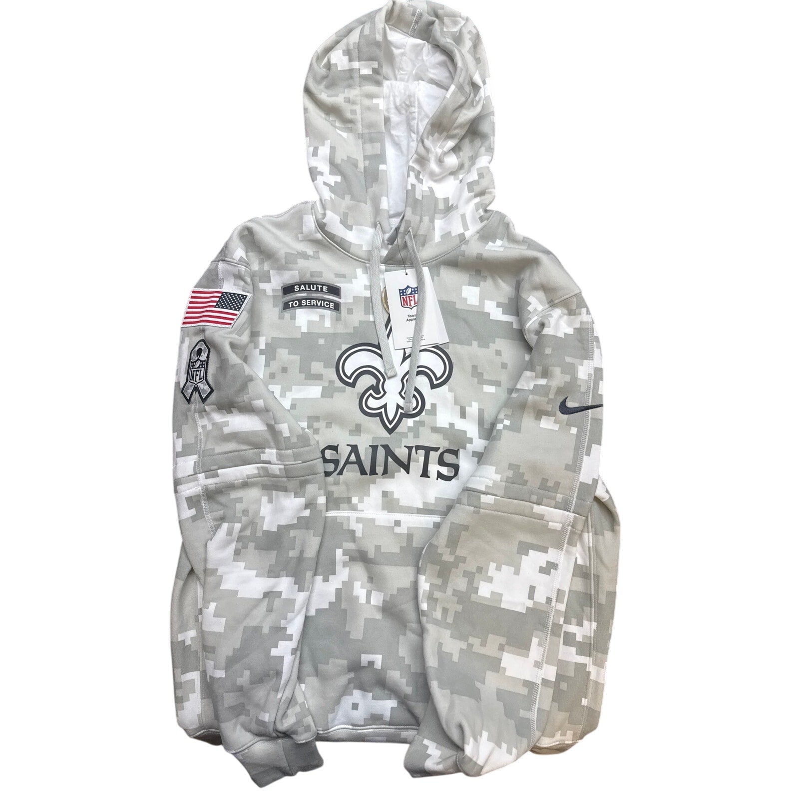 Nike NFL New Orleans Saints “Salute to Service” Hoodie – Gray Digital Camo