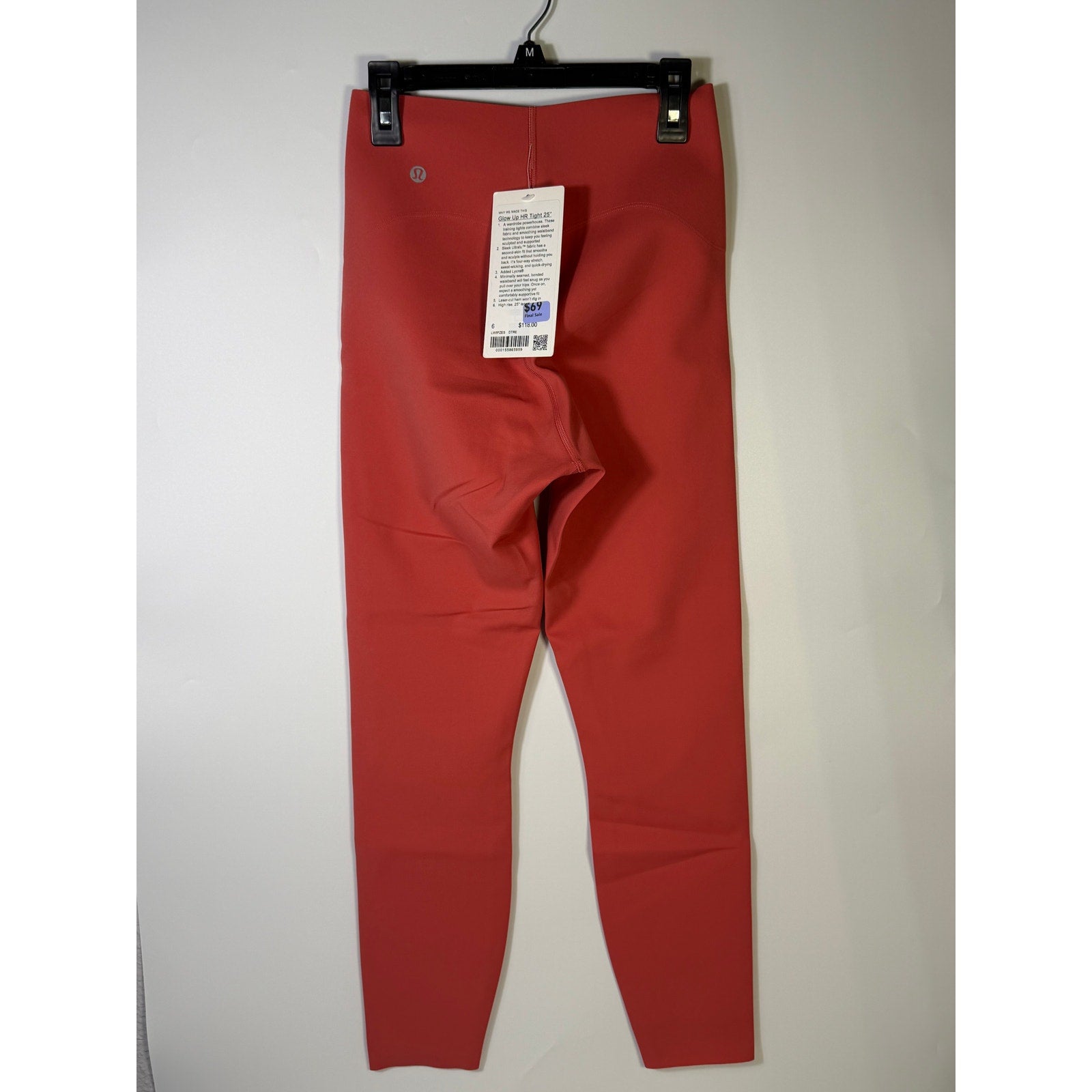 Lululemon Glow Up HR Tight 25" Leggings – Women's Size 6 – Red