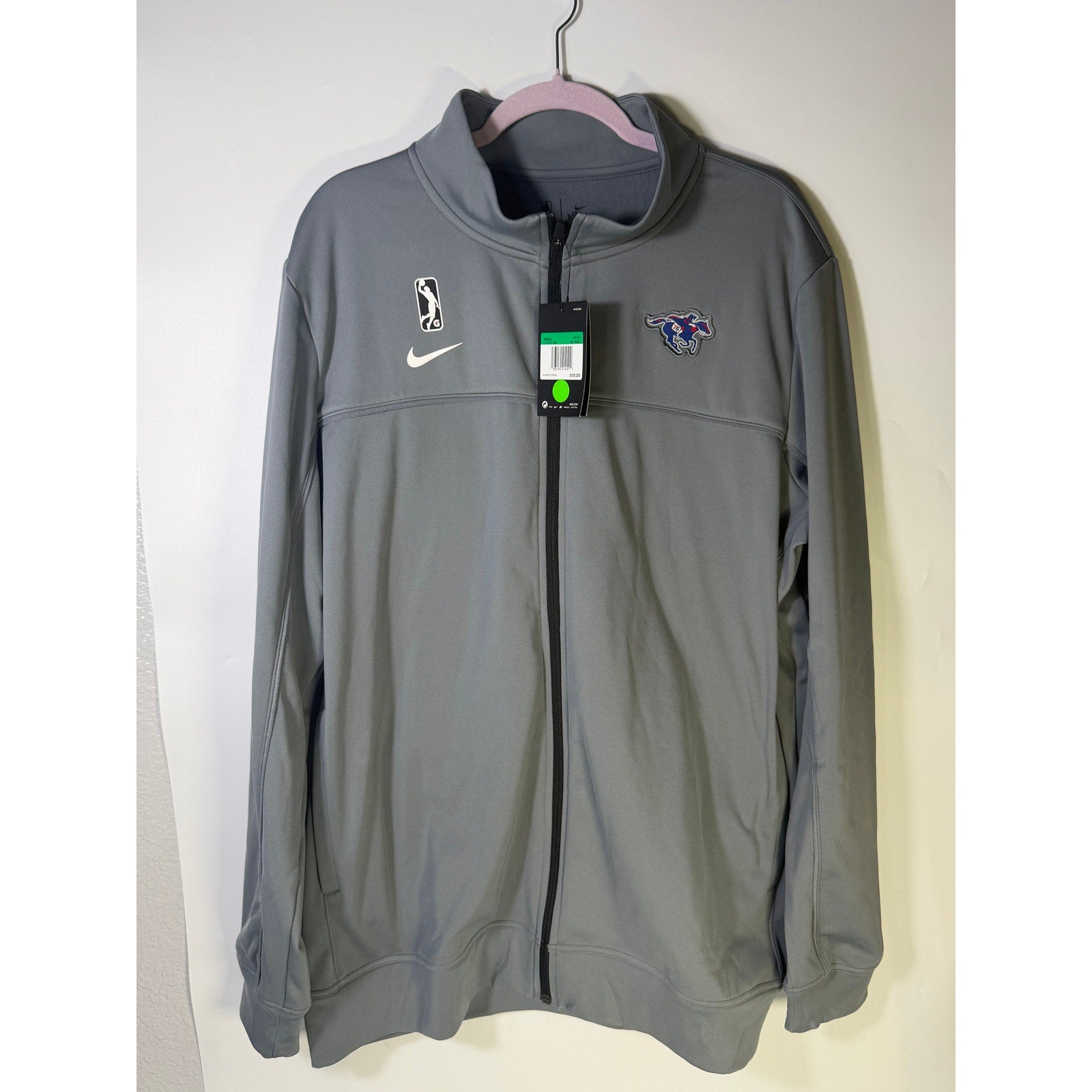 Nike G League Team Issued Full Zip Performance Jacket Gray XL Tall NWT
