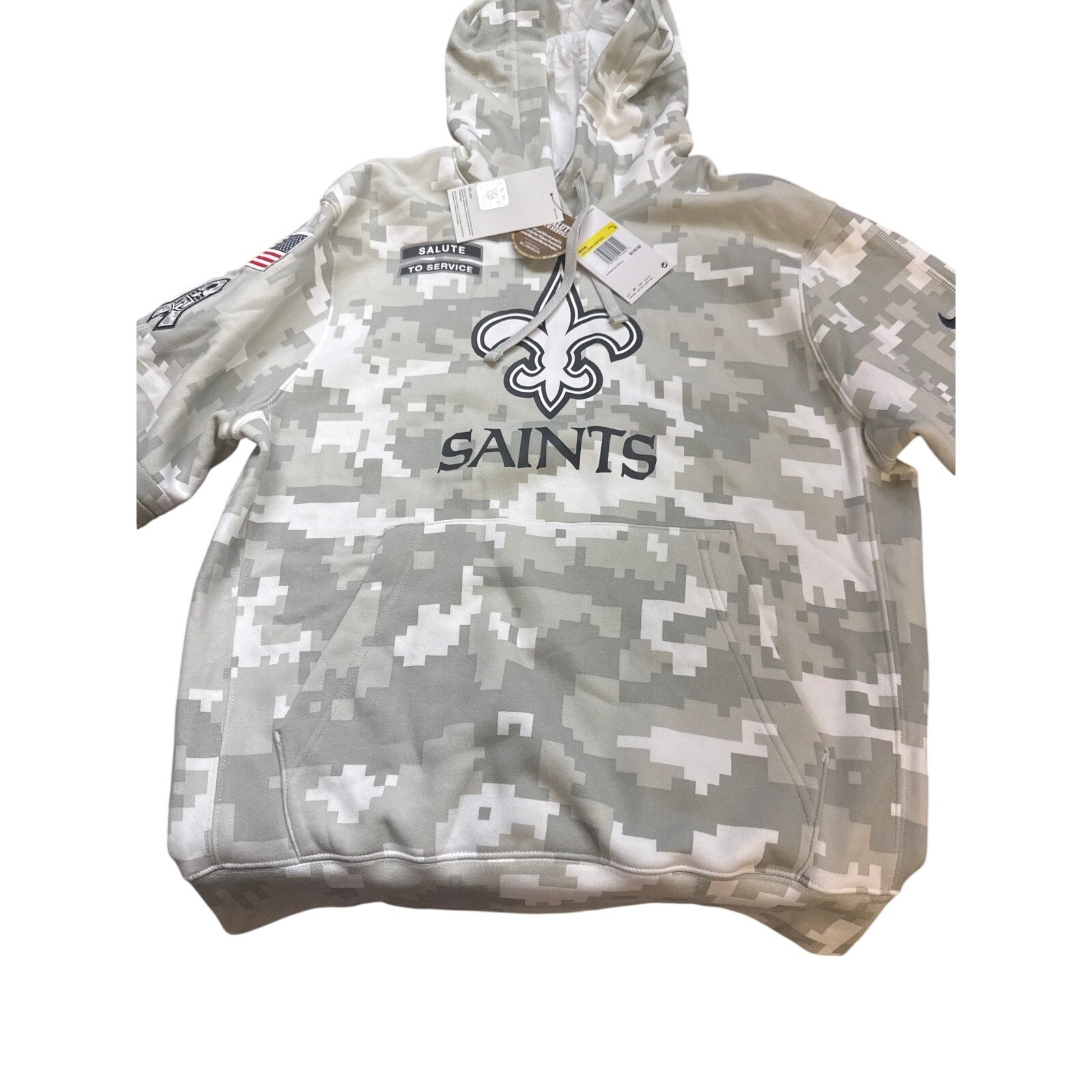 Nike NFL New Orleans Saints “Salute to Service” Hoodie – Gray Digital Camo