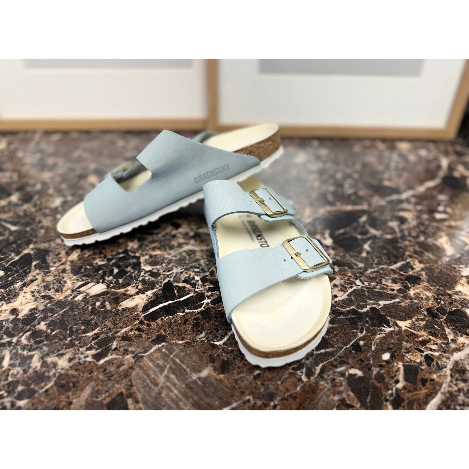 Birkenstock New Women's Arizona Sandal Sky Blue Nubuck | 39 EU