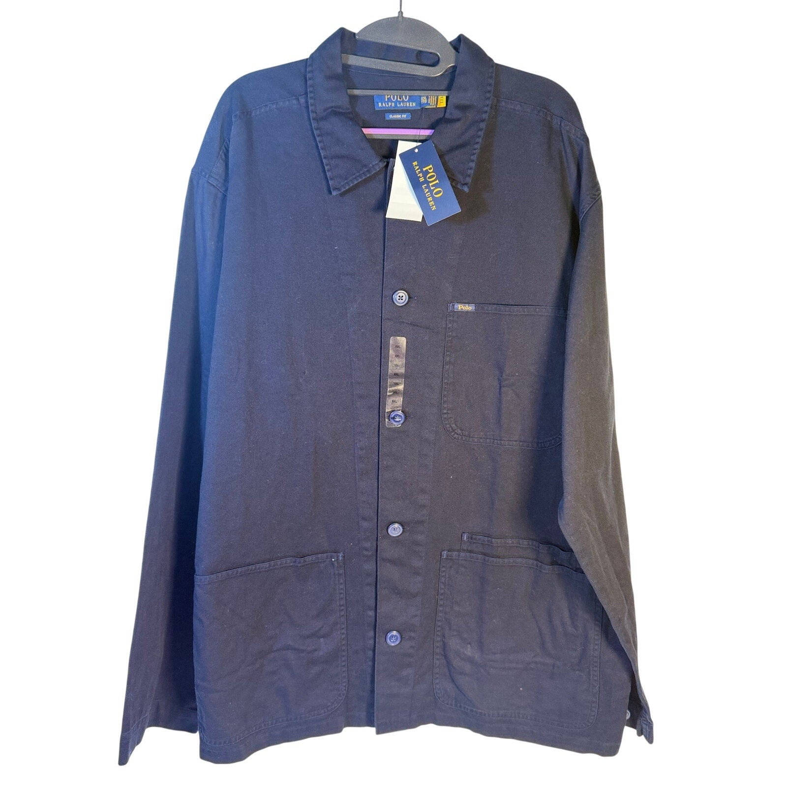 Polo Ralph Lauren Men's Classic Fit Chore Jacket Navy XXL Button Front