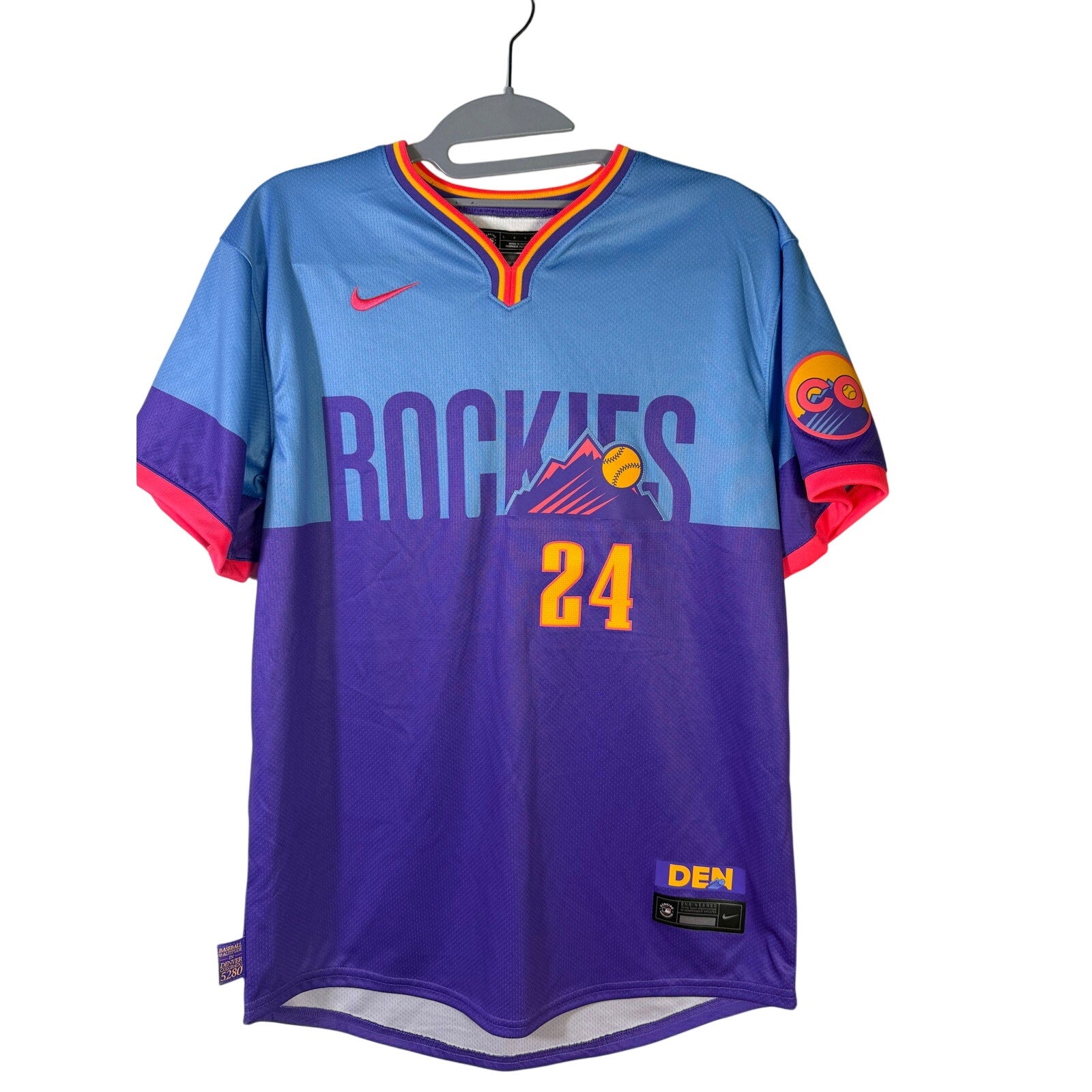 Nike Rockies McMahon #24 City Connect Jersey Youth L 14/16 NWT