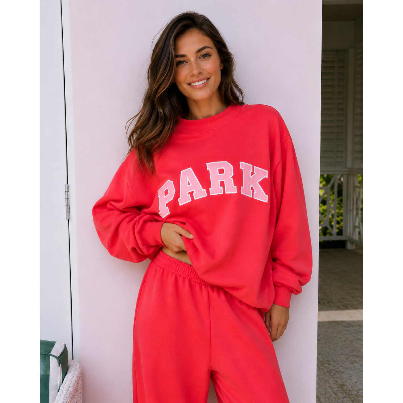 PARKE Heritage Varsity Mockneck Sweatshirt Pink Women's Pullover NWT XXL