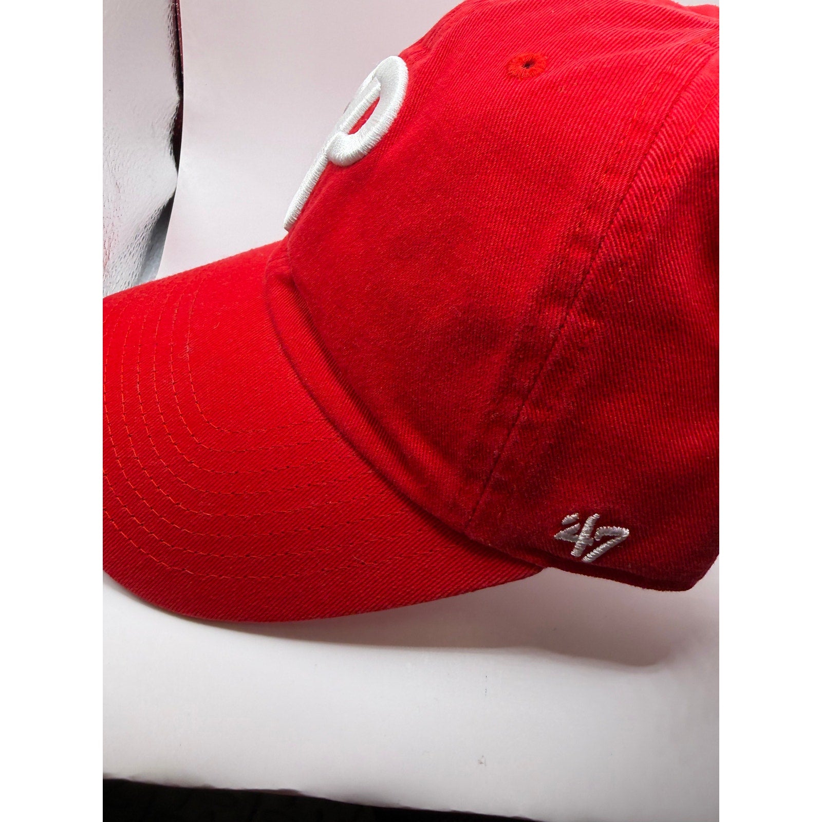 Philadelphia Phillies MLB ’47 Red Adjustable Strapback Hat USA Flag One Size