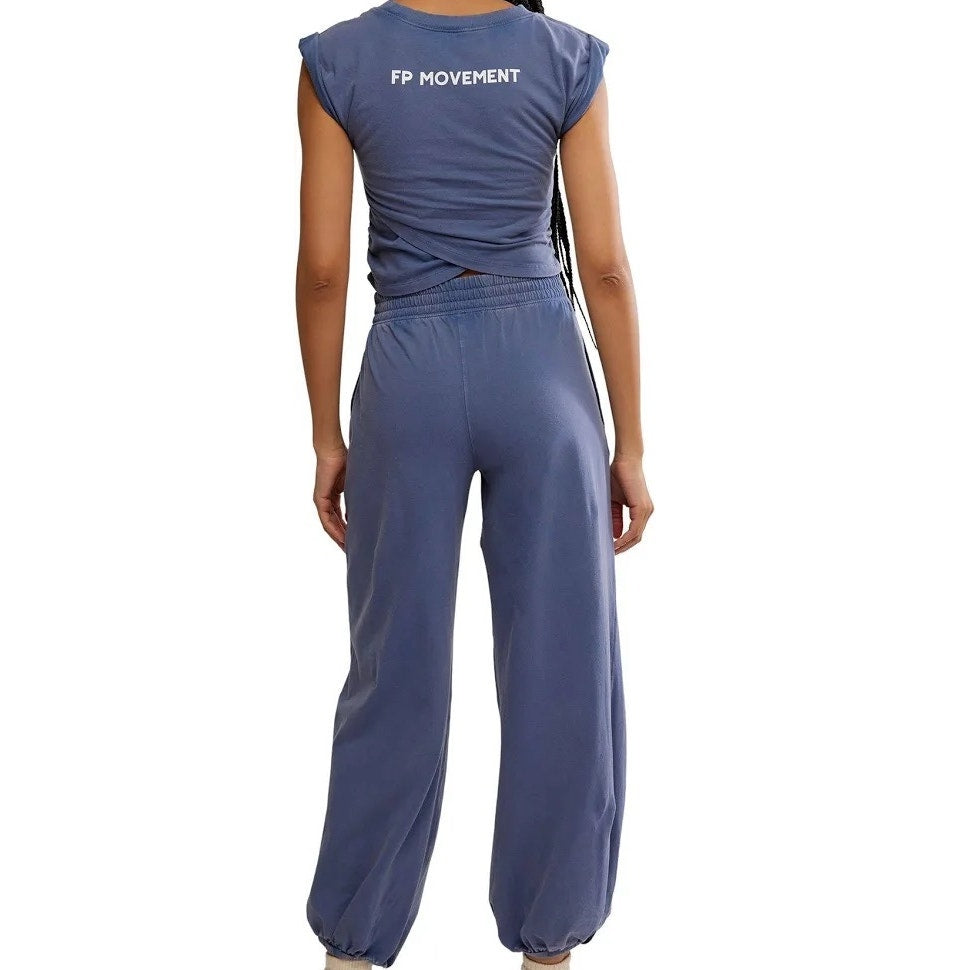NWT Free People Hot Shot Crossover 2-Piece Set – Women’s Size L – Blue Indigo Combo