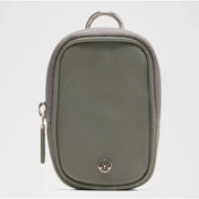 Lululemon Clippable Nano Pouch Gray Green Zip Mini Bag New With Tags