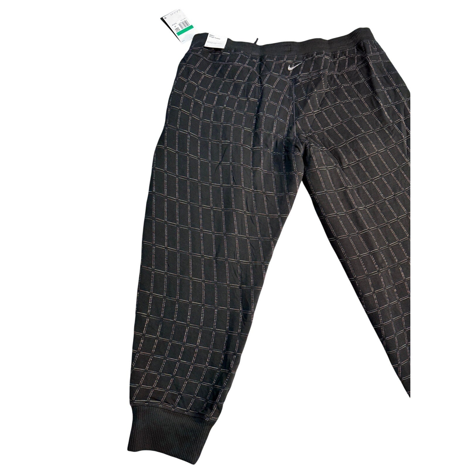Nike Yoga Luxe Dri-FIT Grid Jogger Pants Black Women’s XL NWT
