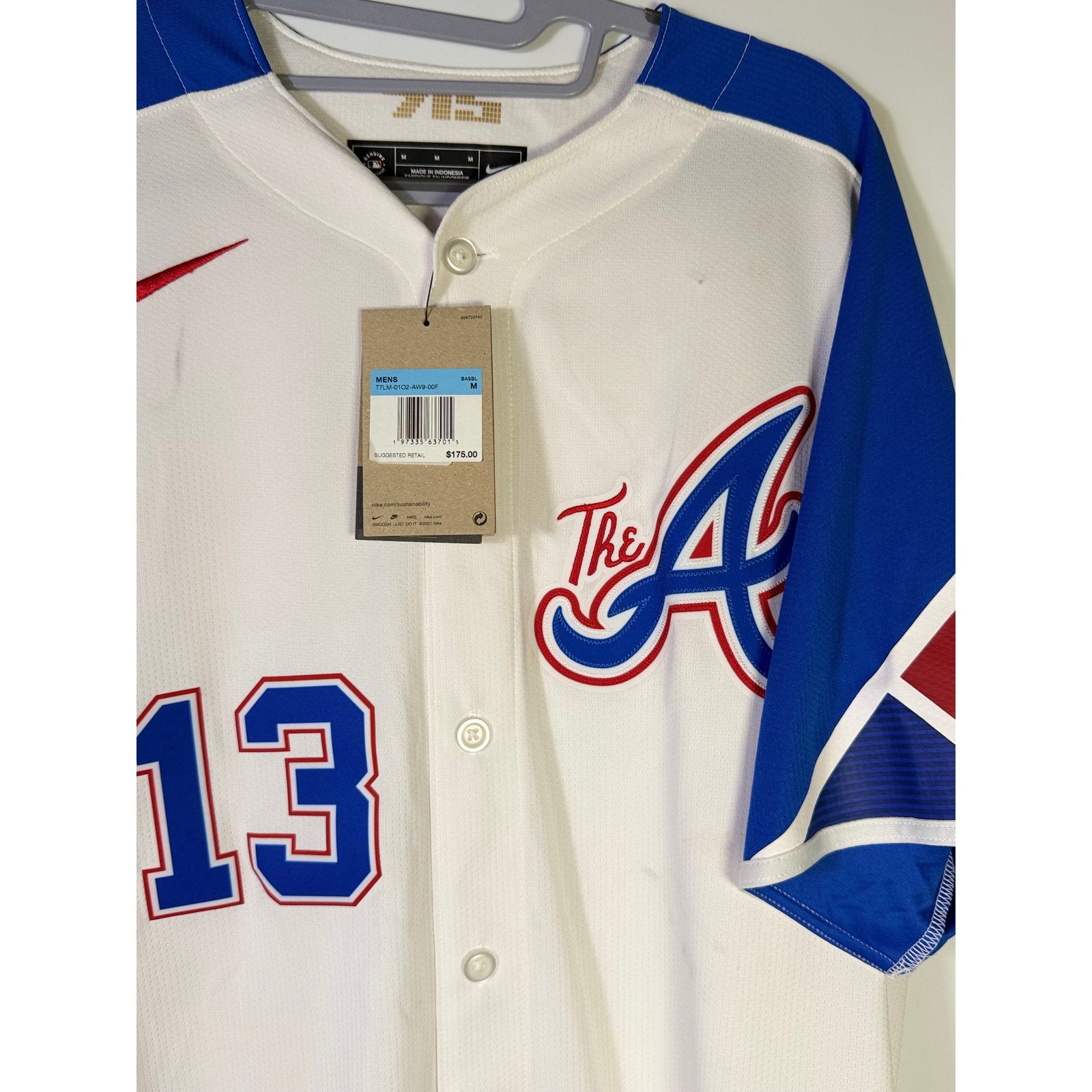 Nike Atlanta Braves Ronald Acuña Jr. #13 MLB Limited Jersey Men's Medium NWT