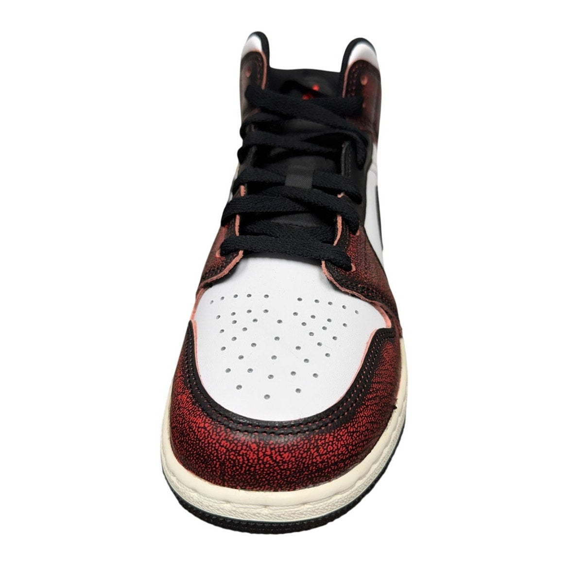 Nike Air Jordan 1 Mid SE Wear-Away Chicago Black White FB0568-006 GS Youth 6.5Y