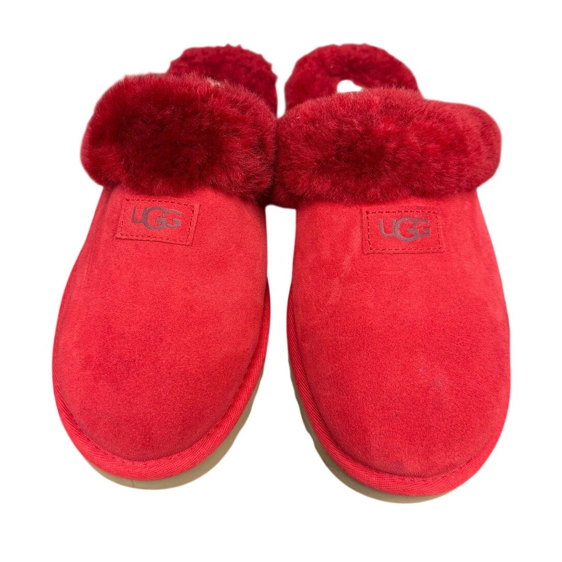 UGG Samba Red Slipper Women’s 9 NWOT | Cozy Shearling Indoor Outdoor Mule