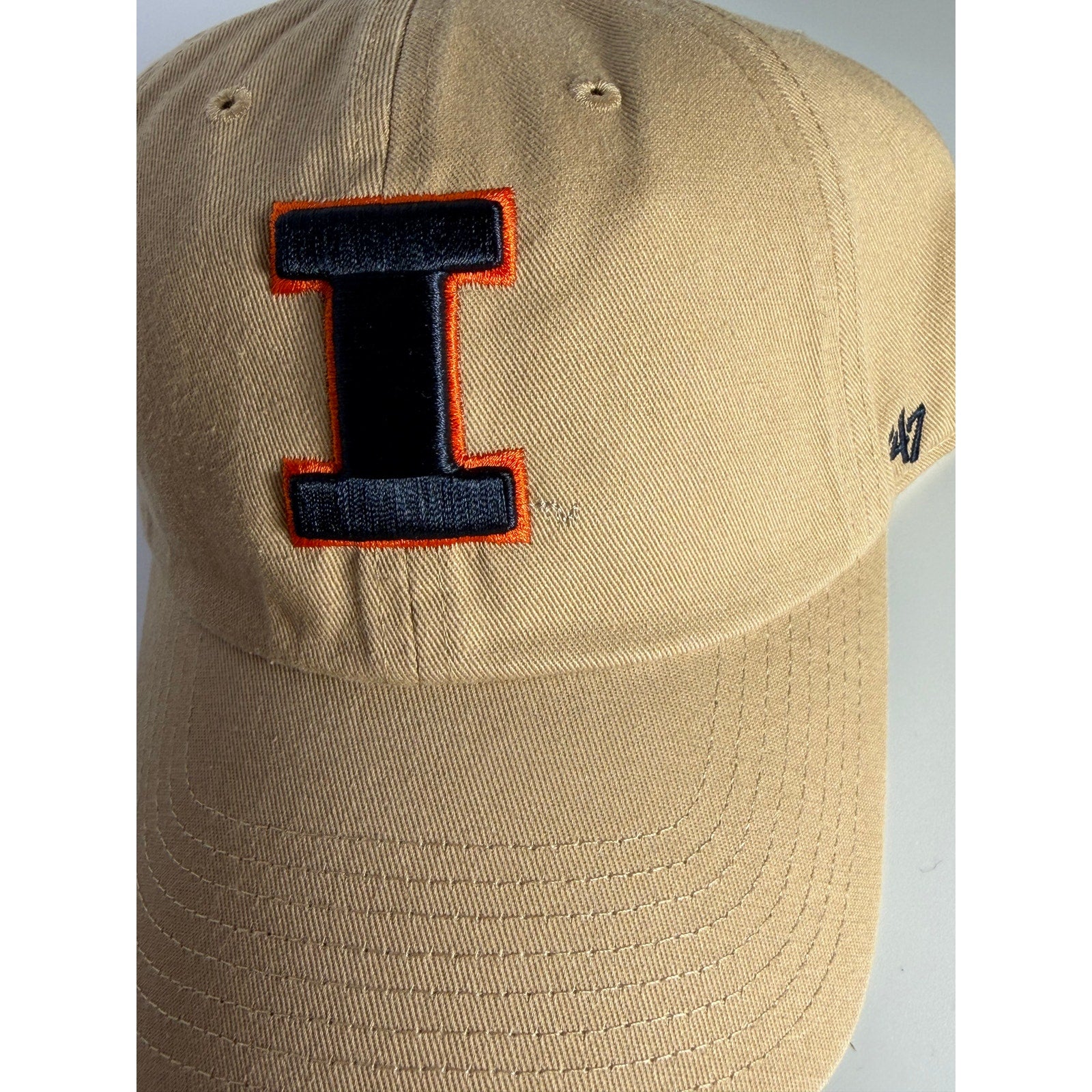 '47 Illinois Fighting Illini Adjustable Dad Hat Tan Black Orange NCAA OSFM