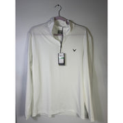 Callaway Women’s Opti-Dri Quarter Zip Golf Pullover White Size L NWT