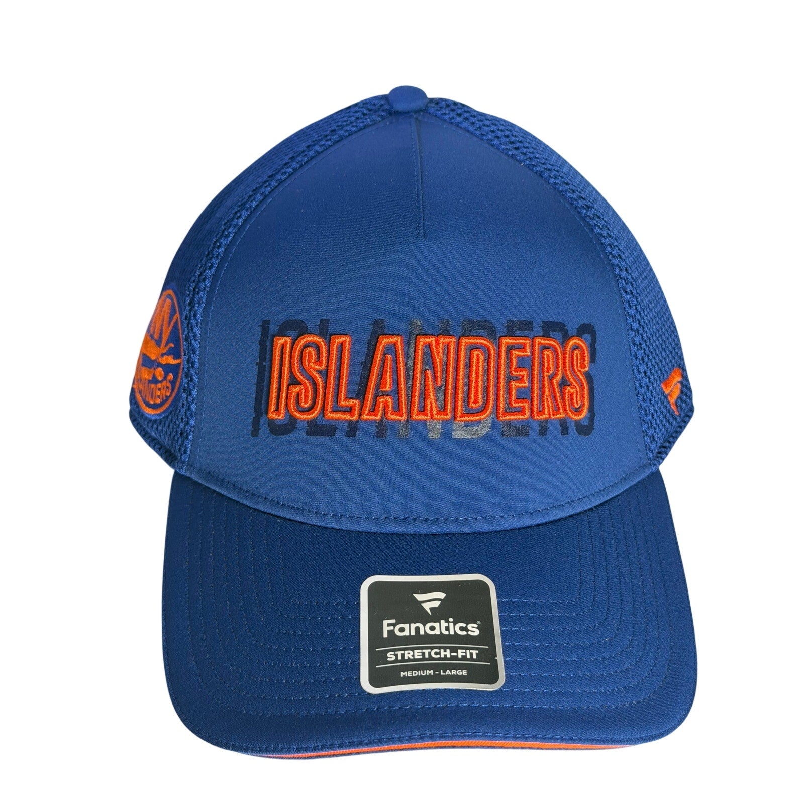 Fanatics New York Islanders NHL Stretch Fit Mesh Hat Blue Medium/Large NWT