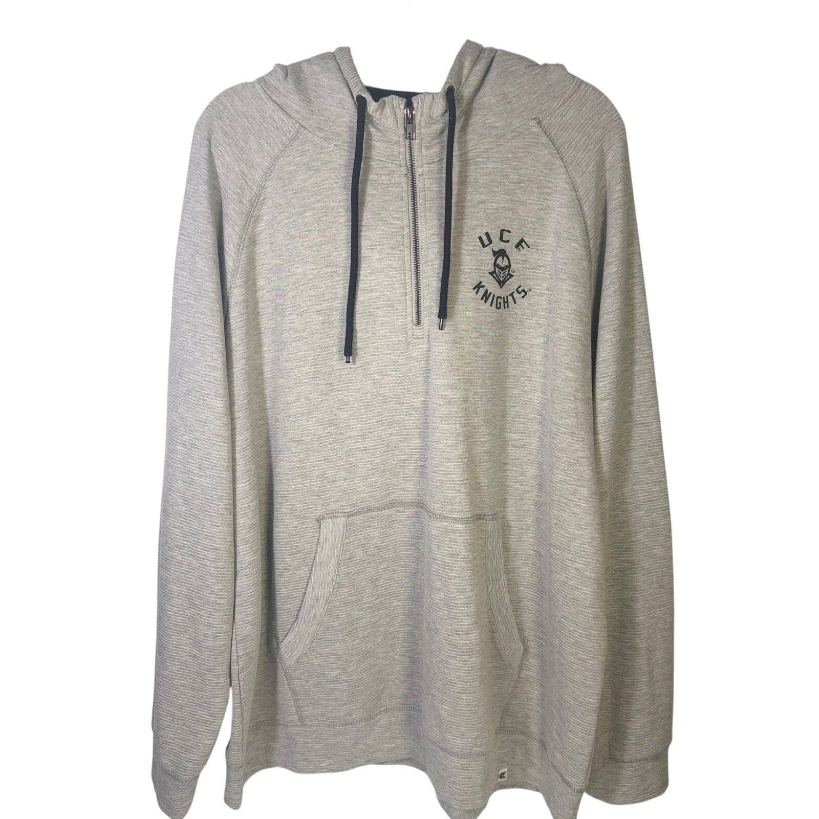 Gray Colosseum UCF Knights men's XXL quarter-zip pullover hoodie with tags, featuring team logo and comfortable fit.