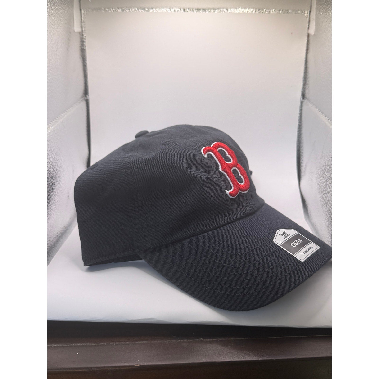New Era Boston Red Sox MLB Clean Up Adjustable Dad Hat Cap Black Red Logo NWT