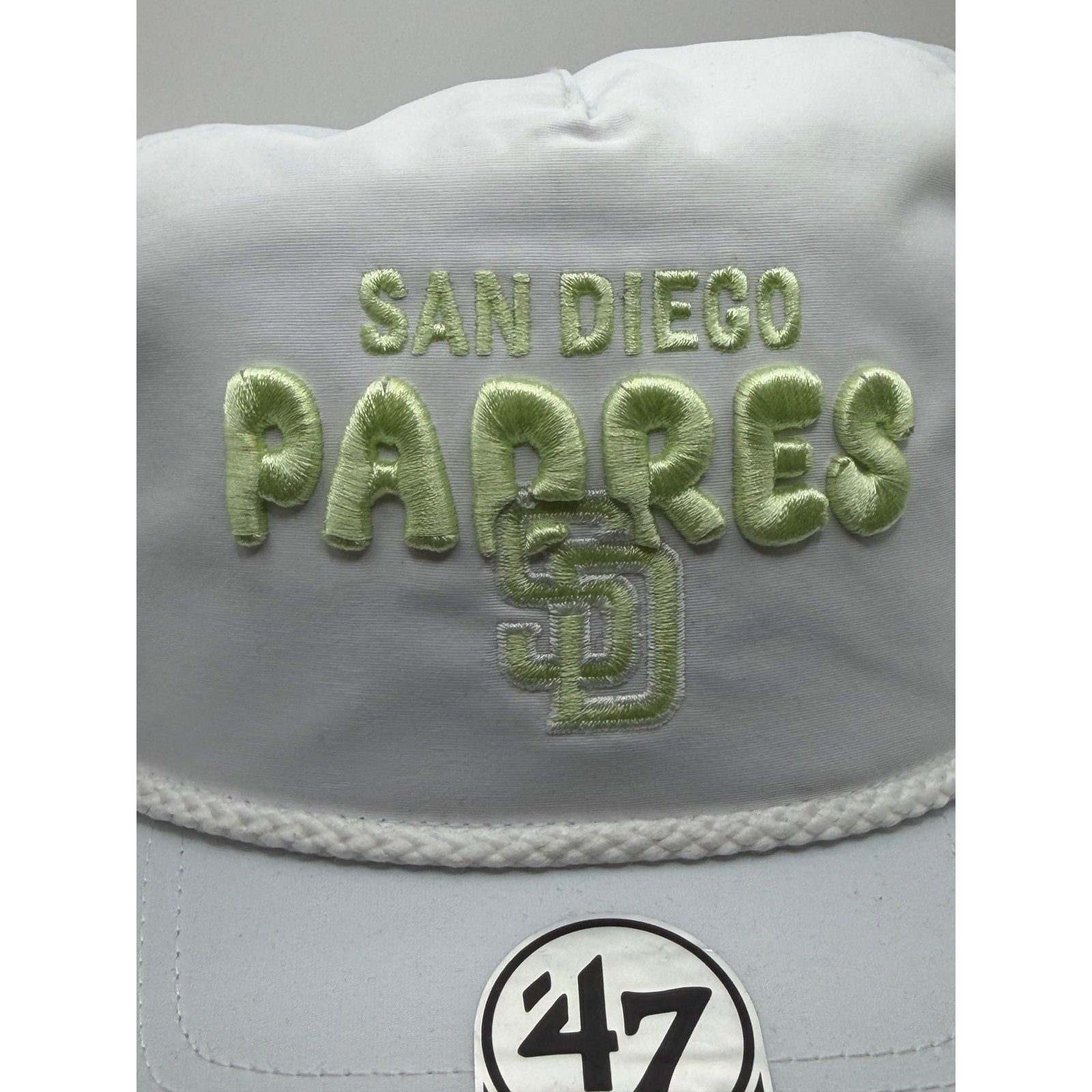 San Diego Padres MLB ’47 Hitch Adjustable Snapback Hat Gray Green NWT