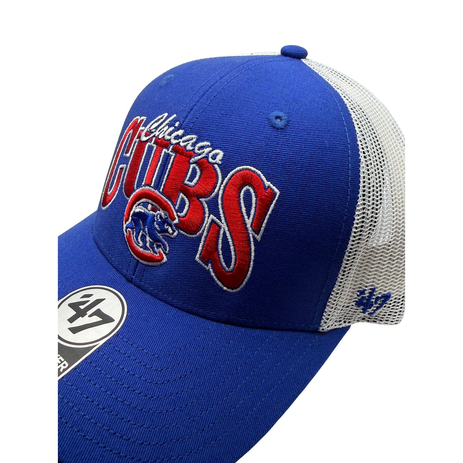 Chicago Cubs MLB ’47 Trucker Adjustable Hat Blue White One Size NWT