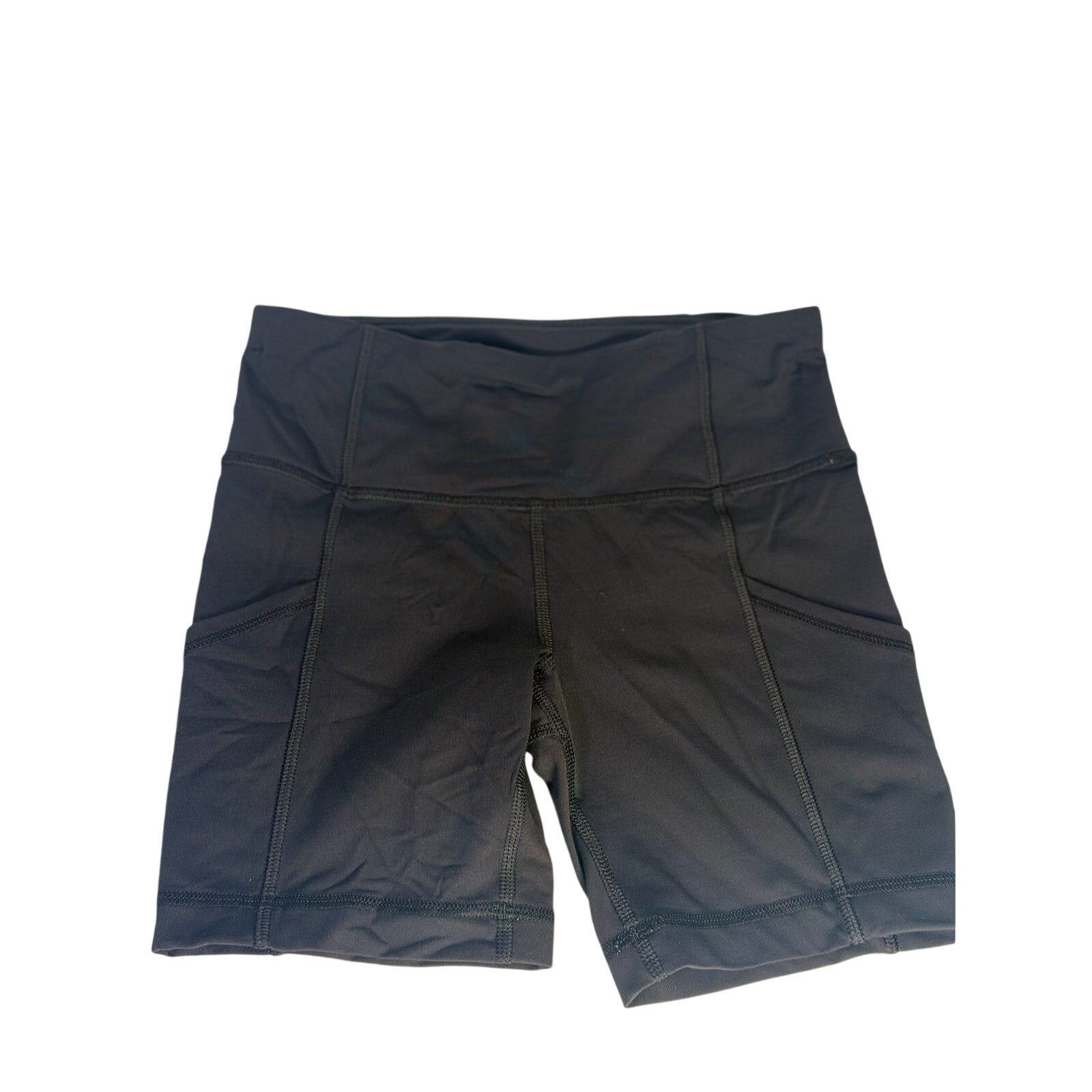 Lululemon Women’s High-Rise Biker Shorts Black Pockets Size 2