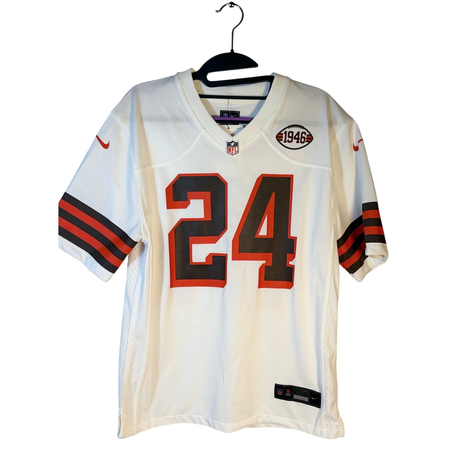 Nike Cleveland Browns #24 NFL White Game Jersey Youth L 14-16 NWT