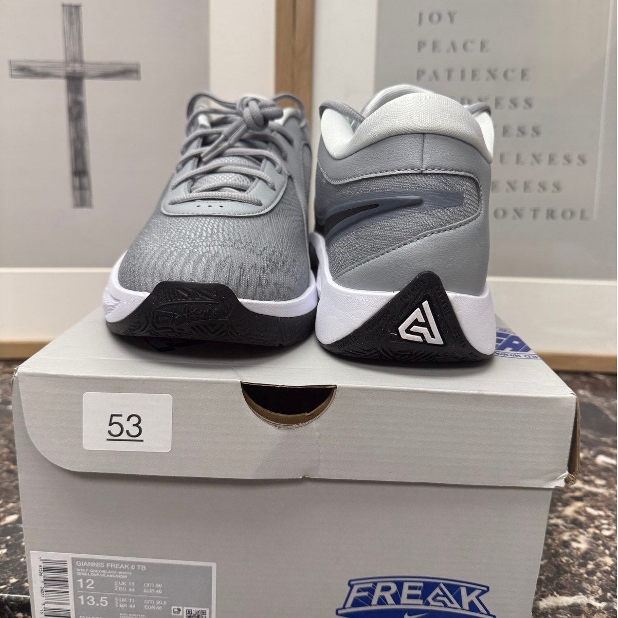 Nike Giannis Freak 6 TB Wolf Grey/Black/White Men’s 12 (FV1292-001) NIB