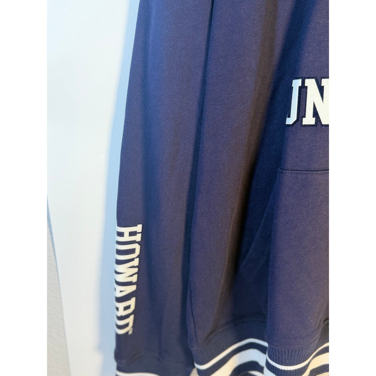 Campus Crew Howard University Bison Pullover Hoodie Men's Large Navy NWT