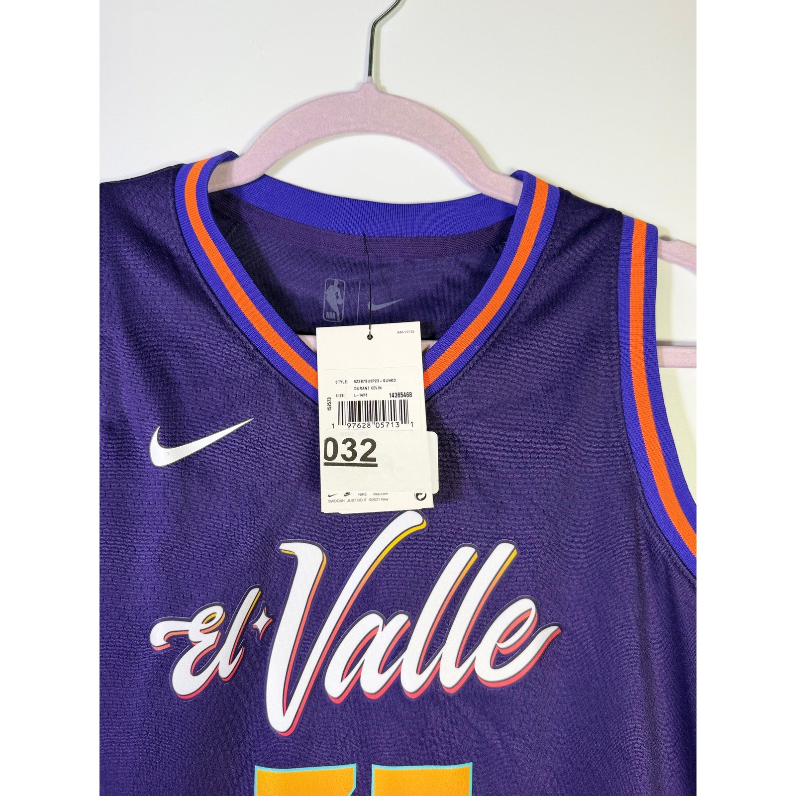 Nike Phoenix Suns Kevin Durant #35 El Valle City Edition Jersey Men's L NWT