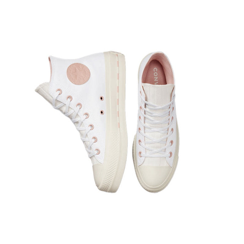 Converse Chuck Taylor All Star Lift High “White Pink Clay” – Women’s Size 7.5