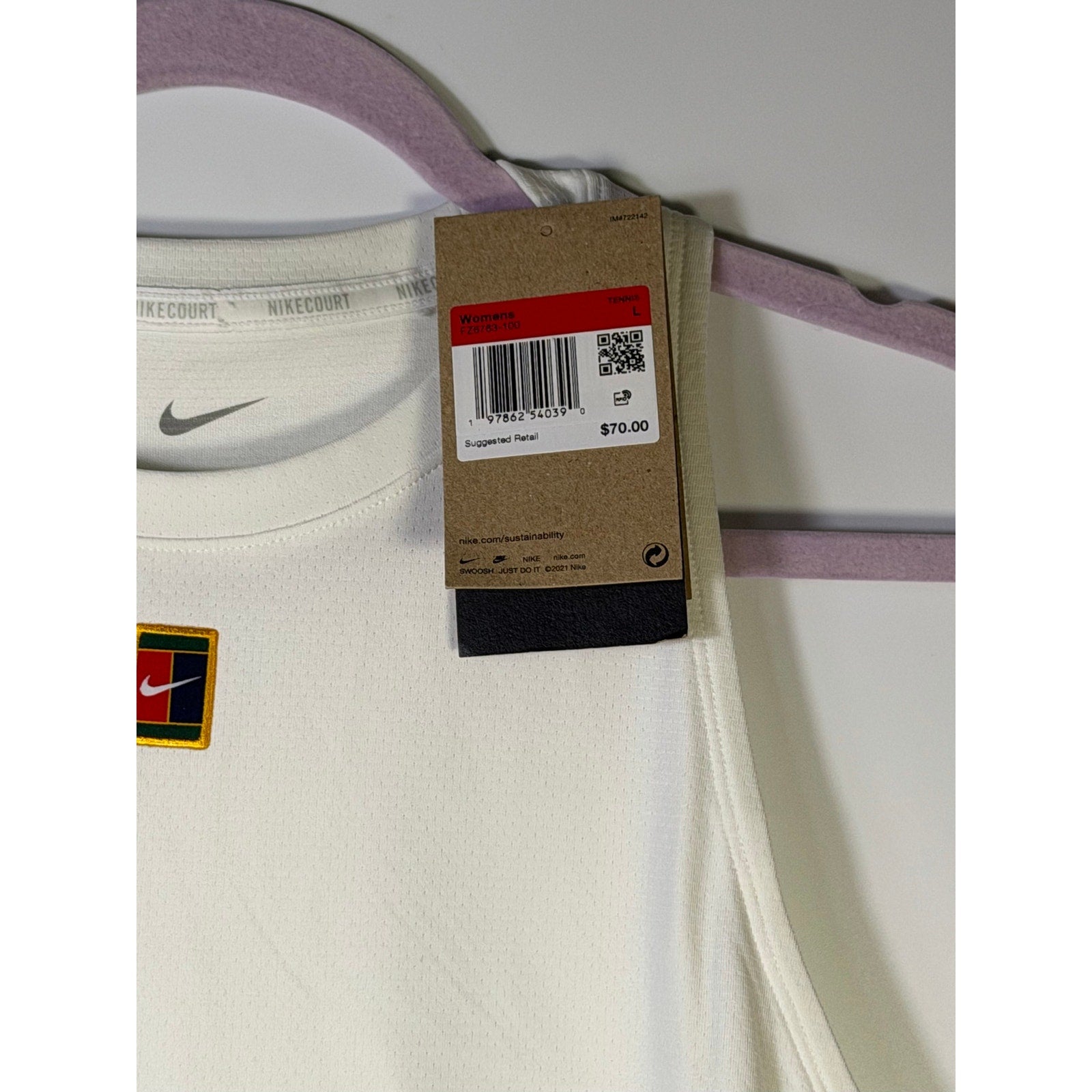 NikeCourt Women's Dri-FIT Tennis Tank Top White Size L