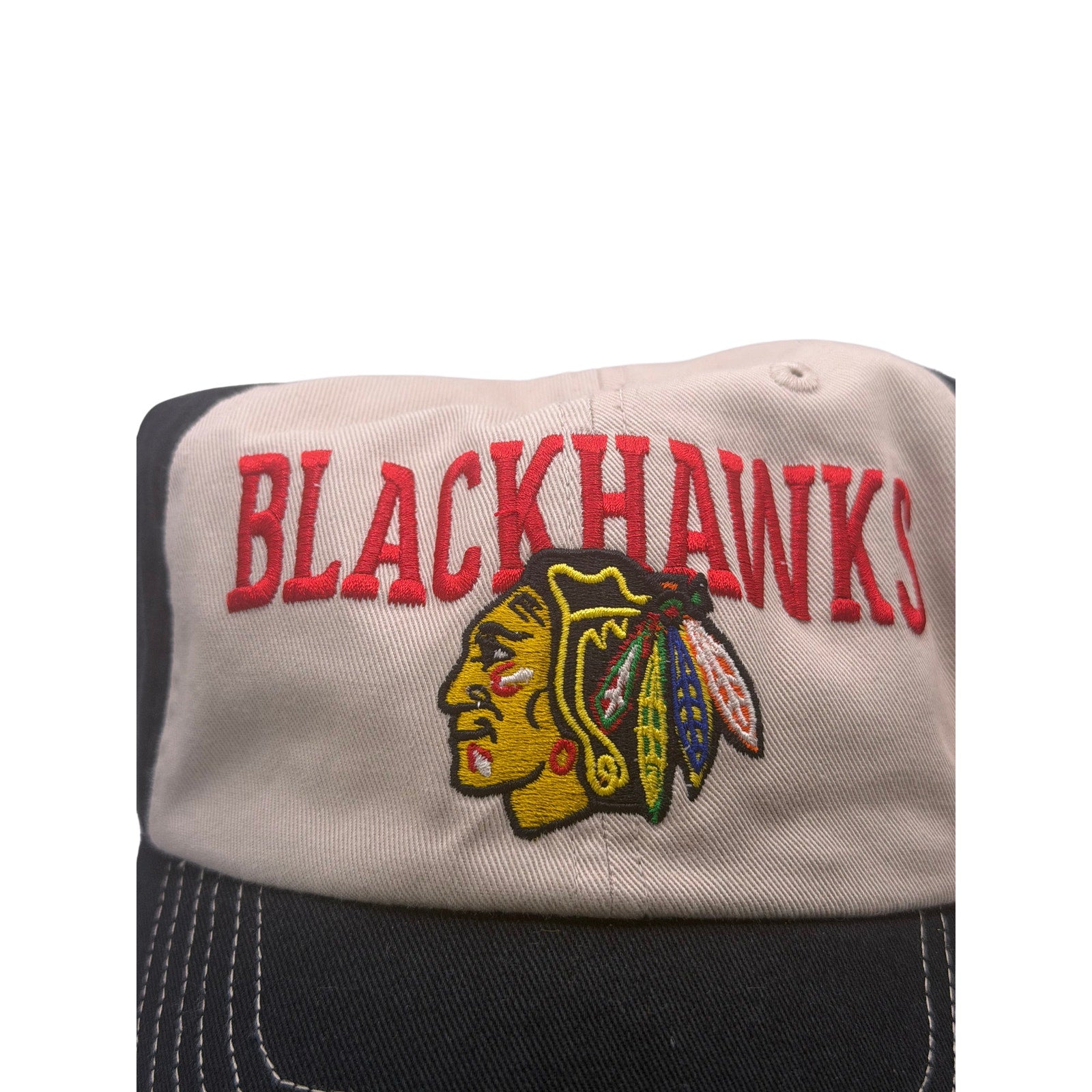 Chicago Blackhawks Adjustable Hat Beige Black One Size
