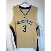 Retro Brand Wake Forest #3 Basketball Jersey Vegas Gold Men's 2XL NWT