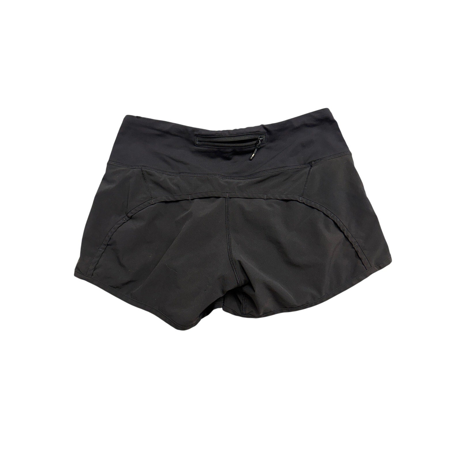 Alyssa Women’s Black Athletic Running Shorts Size 2 Zip Back Pocket