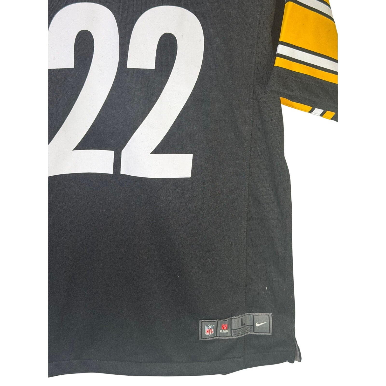 Nike Pittsburgh Steelers #22 Youth NFL On Field Game Jersey Black Size L (14/16)