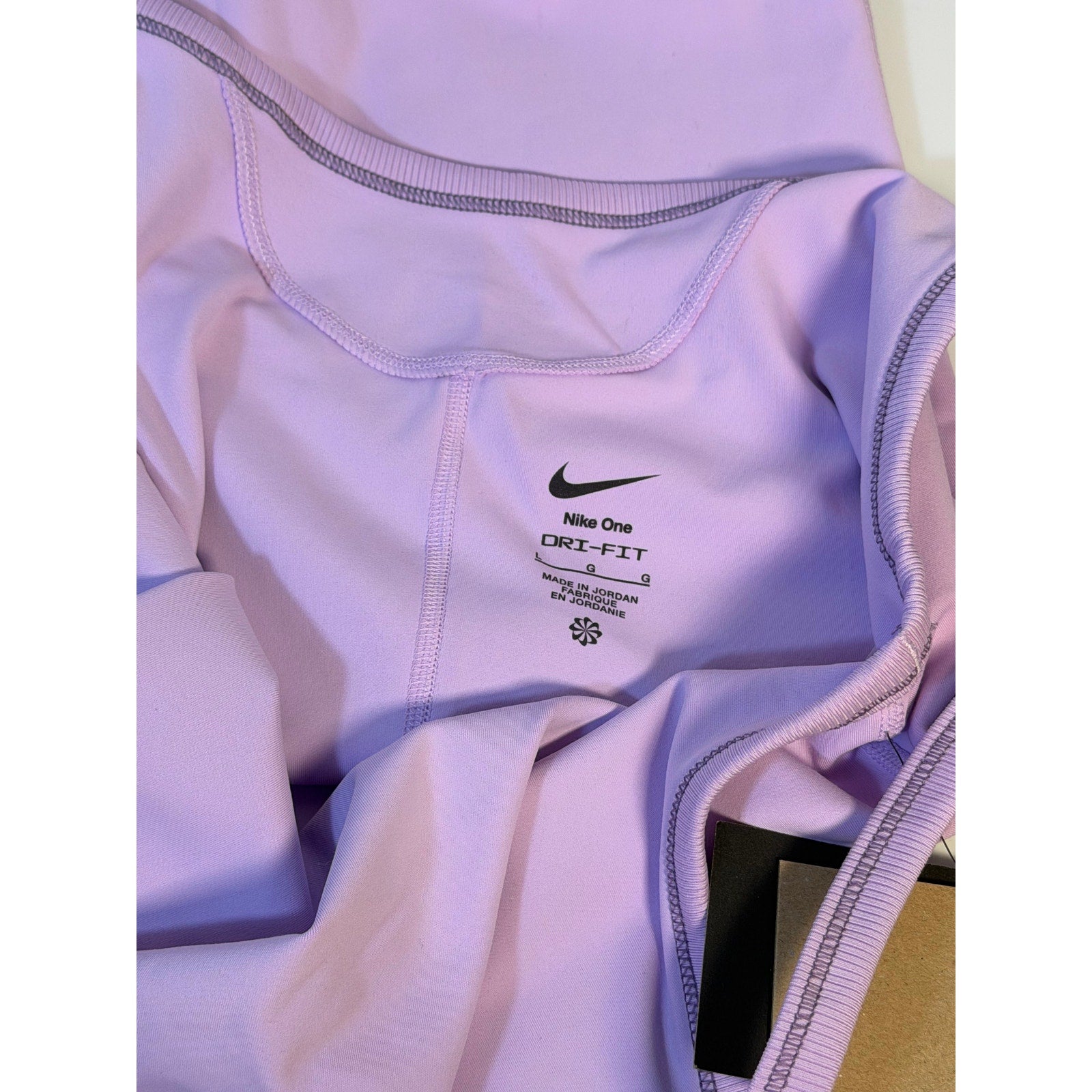 Nike One Dri-FIT Training Romper Bodysuit Lavender Women's Large NWT