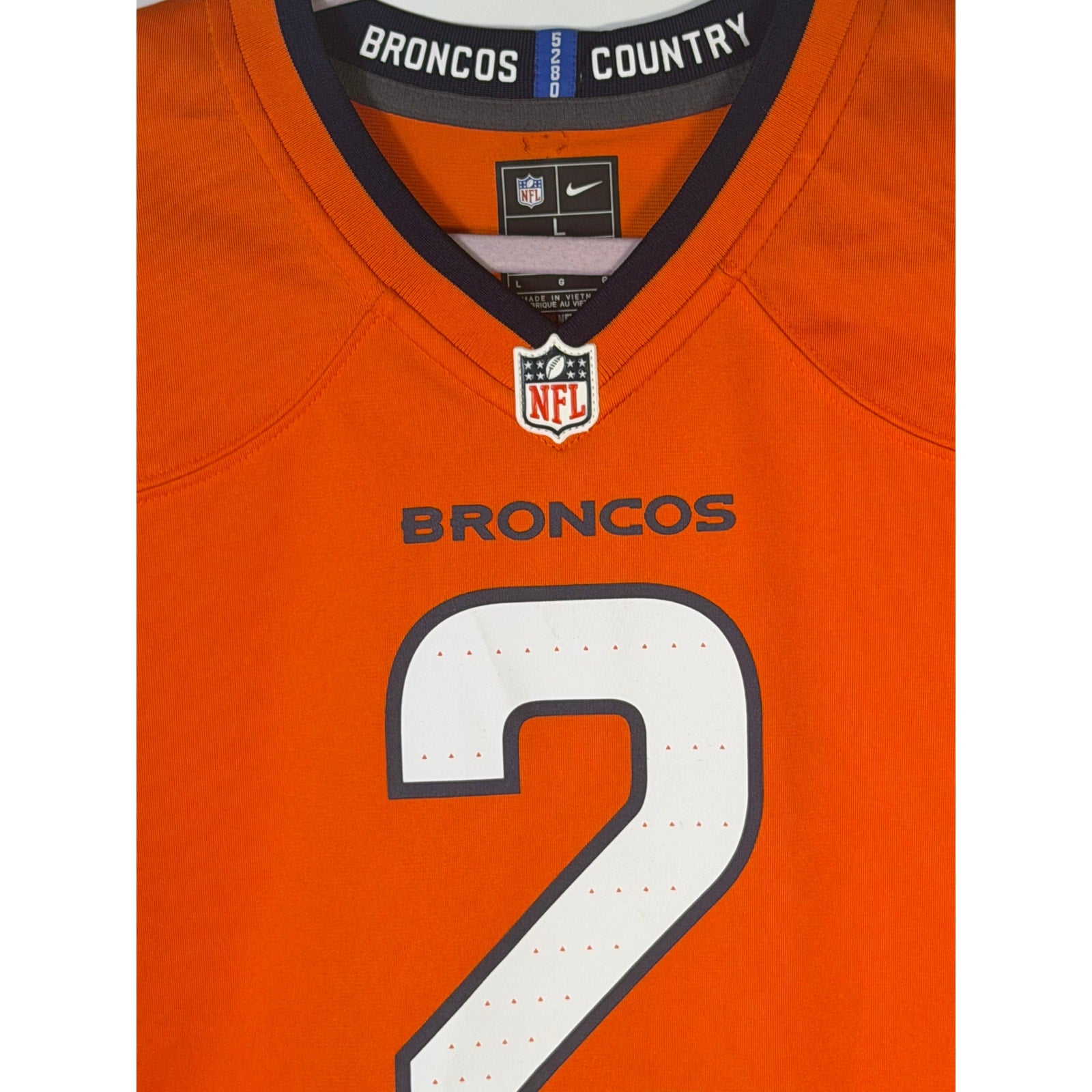 Nike Youth Denver Broncos Patrick Surtain II #2 Game Jersey Orange Size L NWT