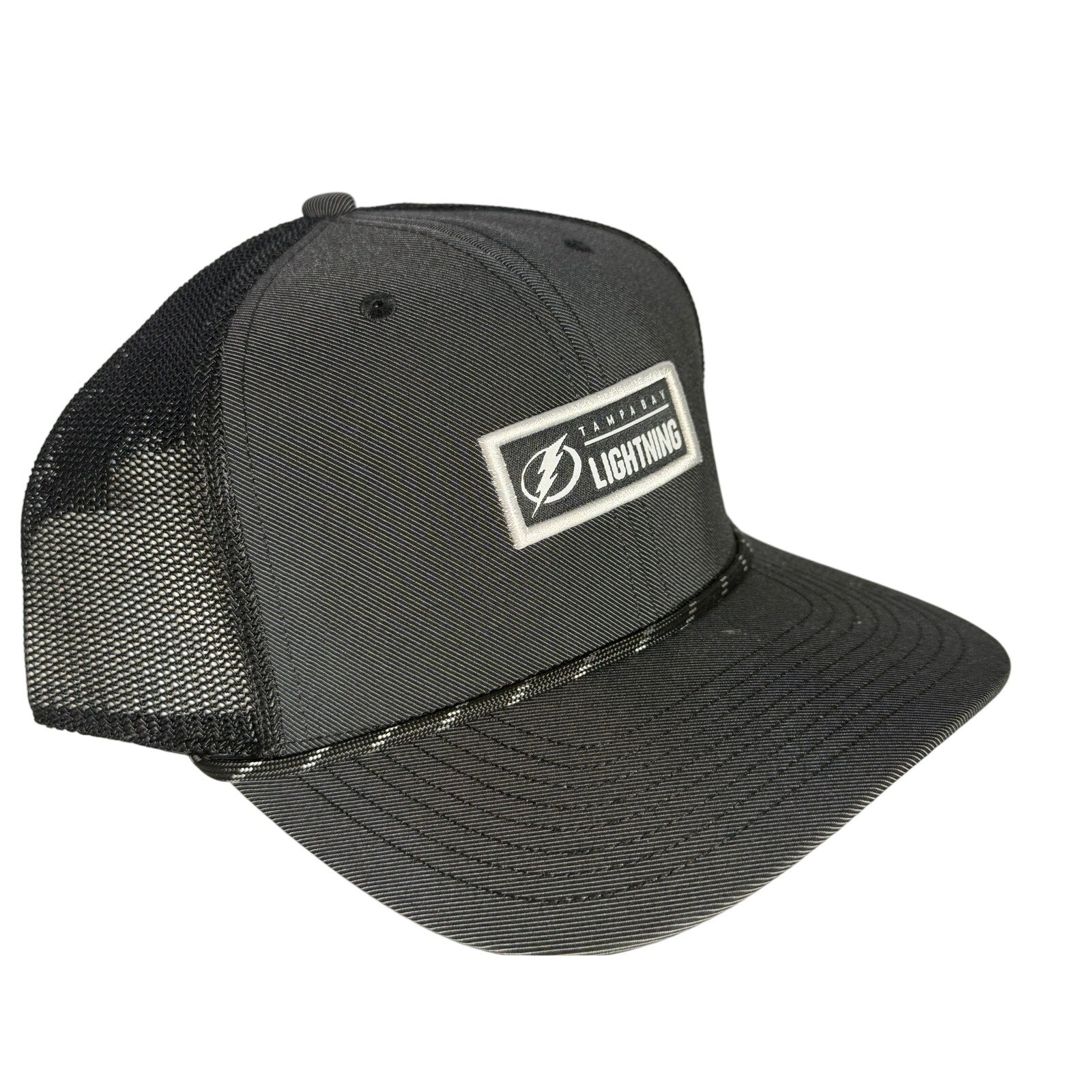 47 Tampa Bay Lightning Trucker Adjustable Hat Gray Black NHL Snapback NWT