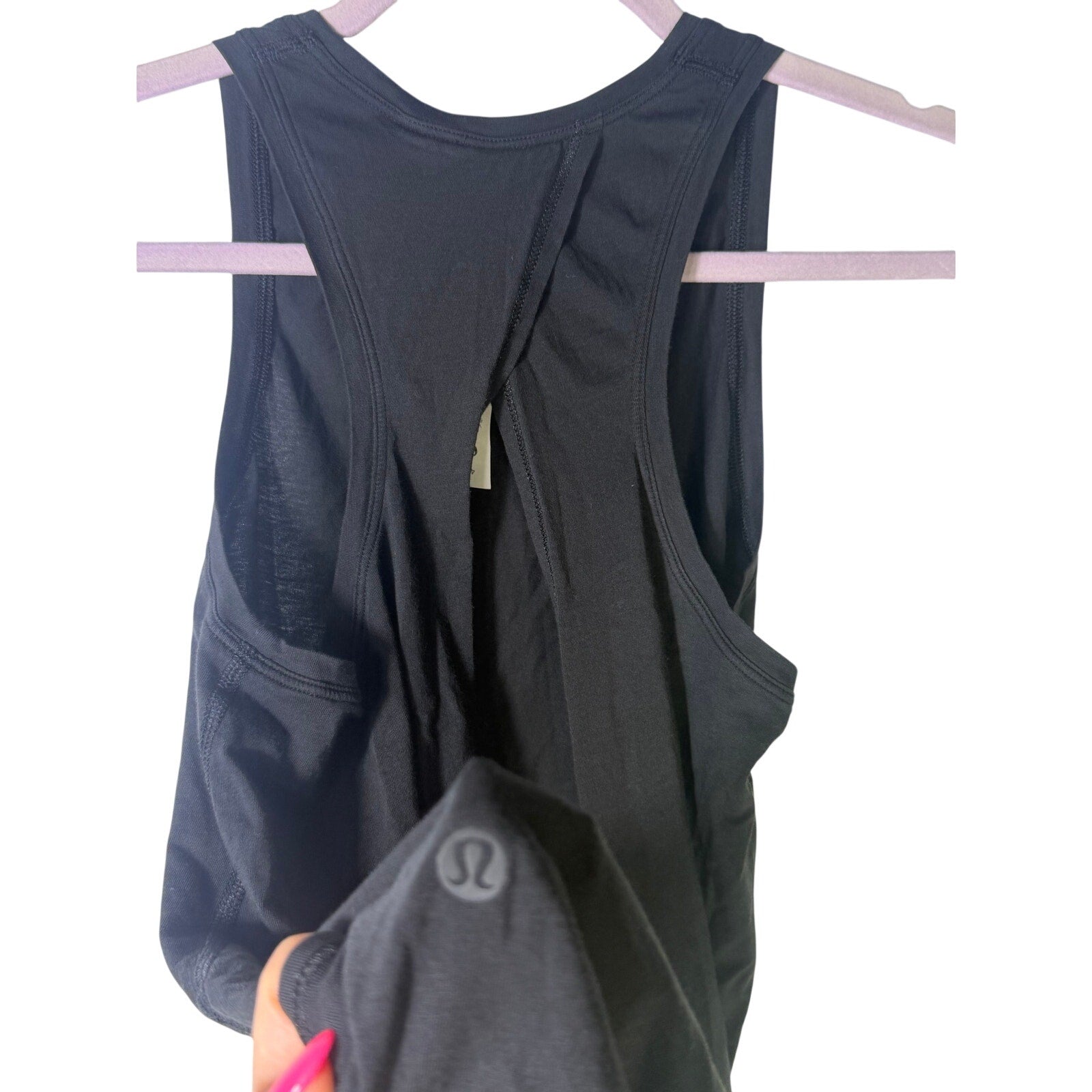Lululemon Women’s High-Neck Open-Back Athletic Tank Top Black Size 4