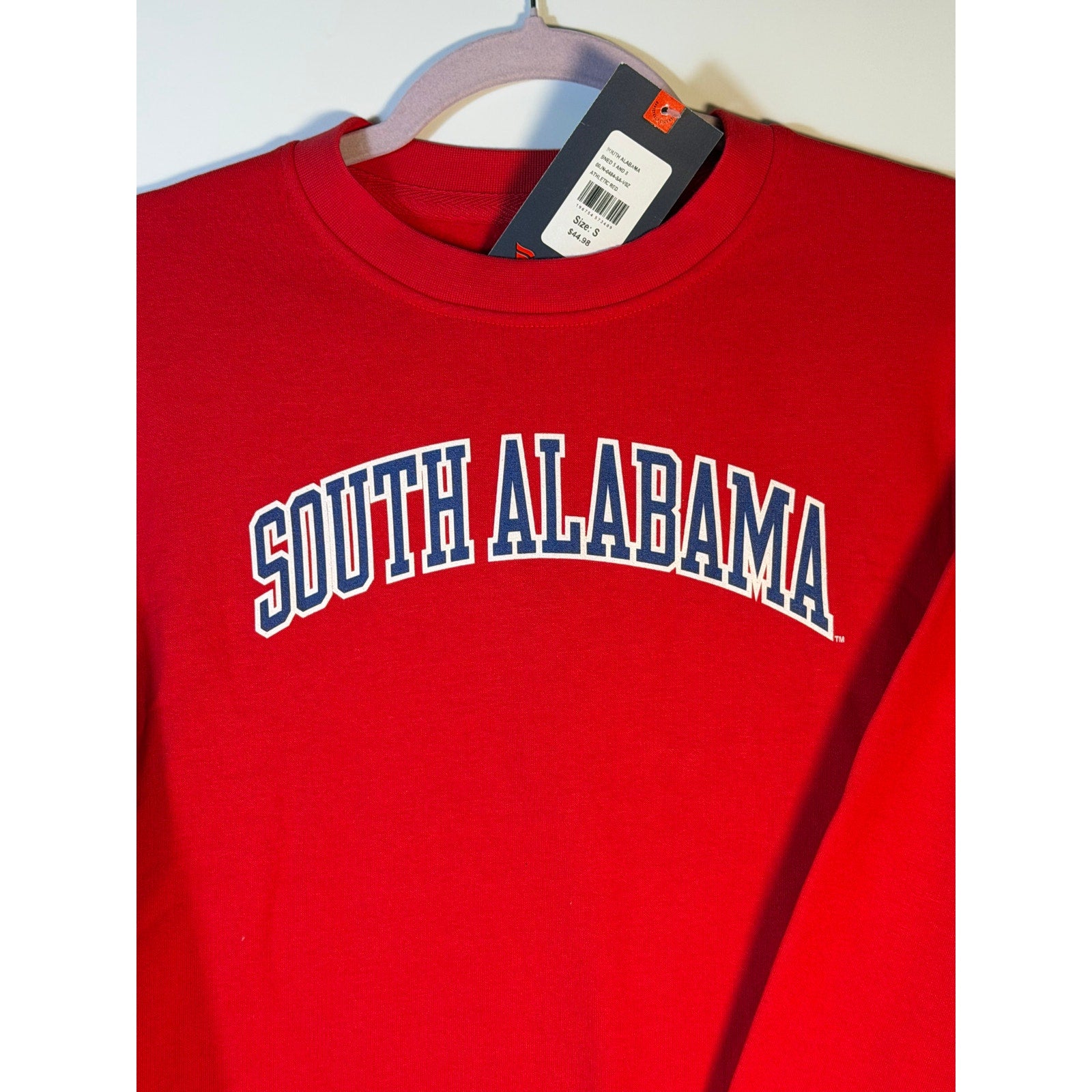 South Alabama Jaguars Crewneck Sweatshirt – Men's Small – Red – New with Tags
