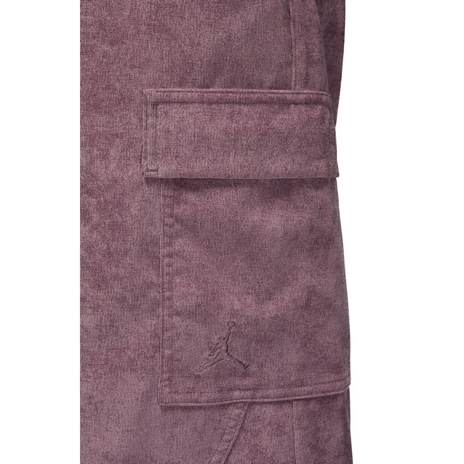Jordan Chicago women’s corduroy cargo pants in size small, showing the navy blue fabric and functional side pockets.