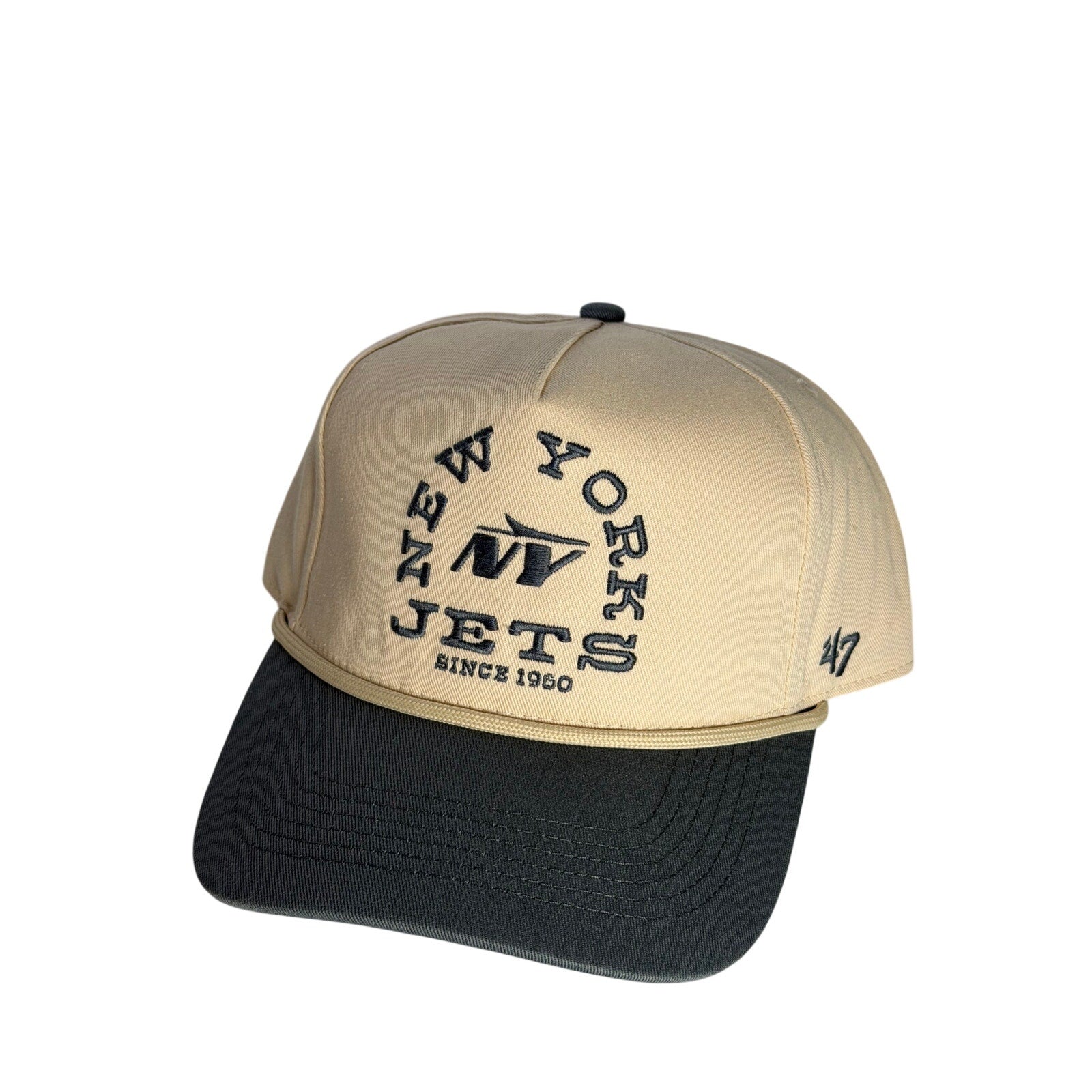 47 New York Jets Adjustable Snapback Hat Cream Gray NFL Cap NWT OSFM