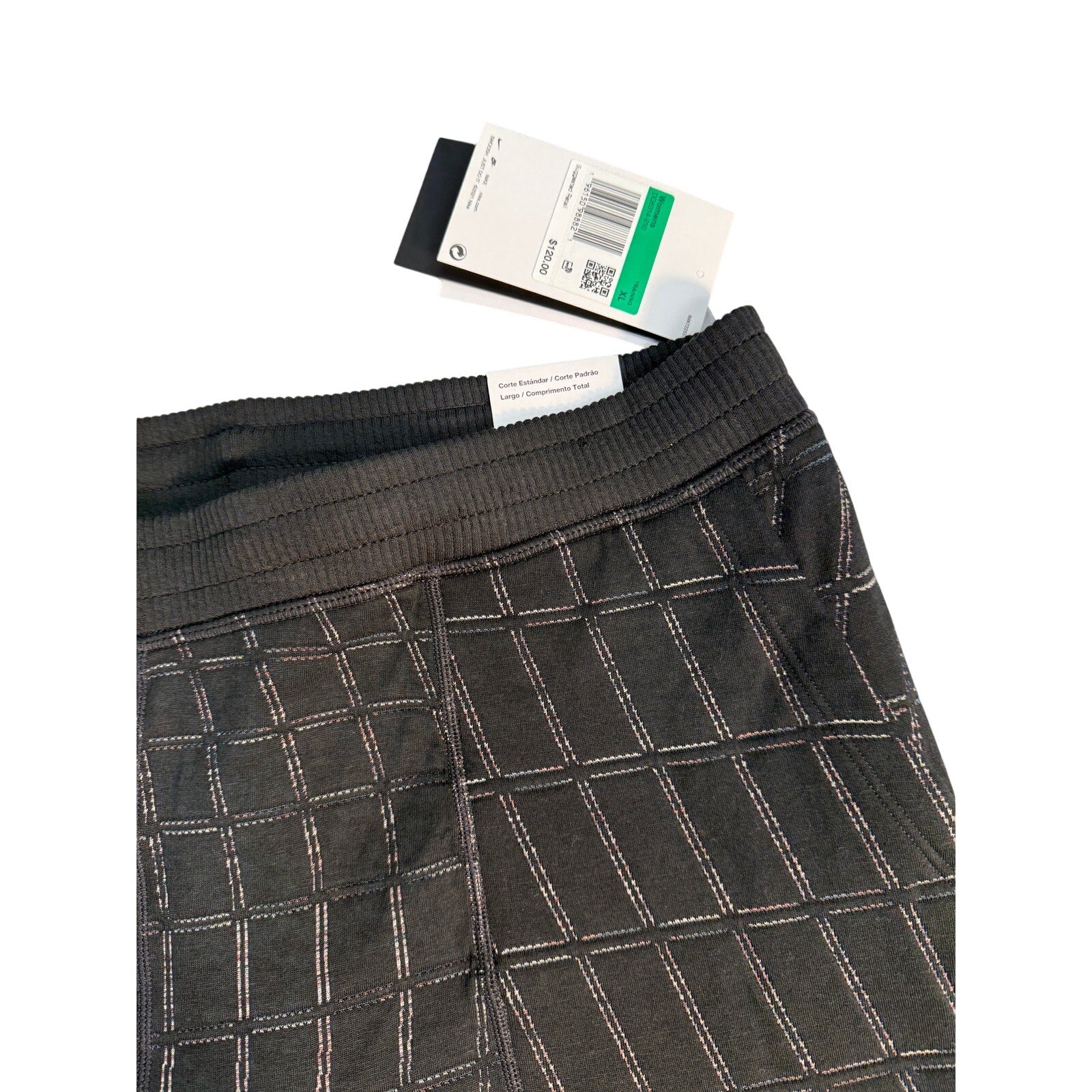Nike Yoga Luxe Dri-FIT Grid Jogger Pants Black Women’s XL NWT