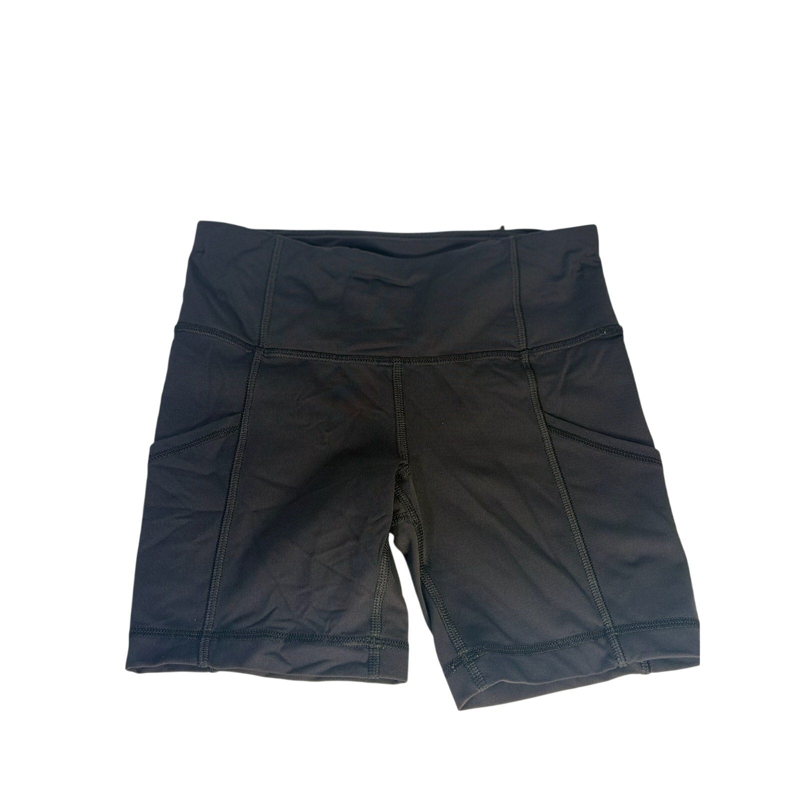 Lululemon Women’s High-Rise Biker Shorts Black Pockets Size 2