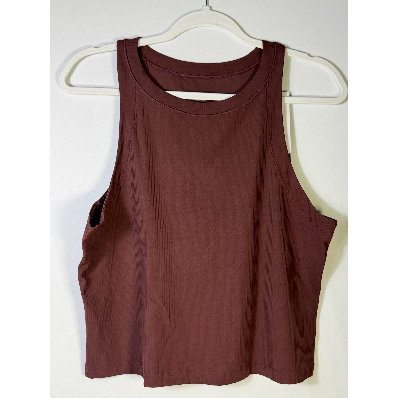 Nike Women’s Ribbed Cropped Muscle Tank Top Brown Size L NWT