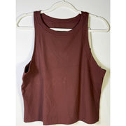Nike Women’s Ribbed Cropped Muscle Tank Top Brown Size L NWT